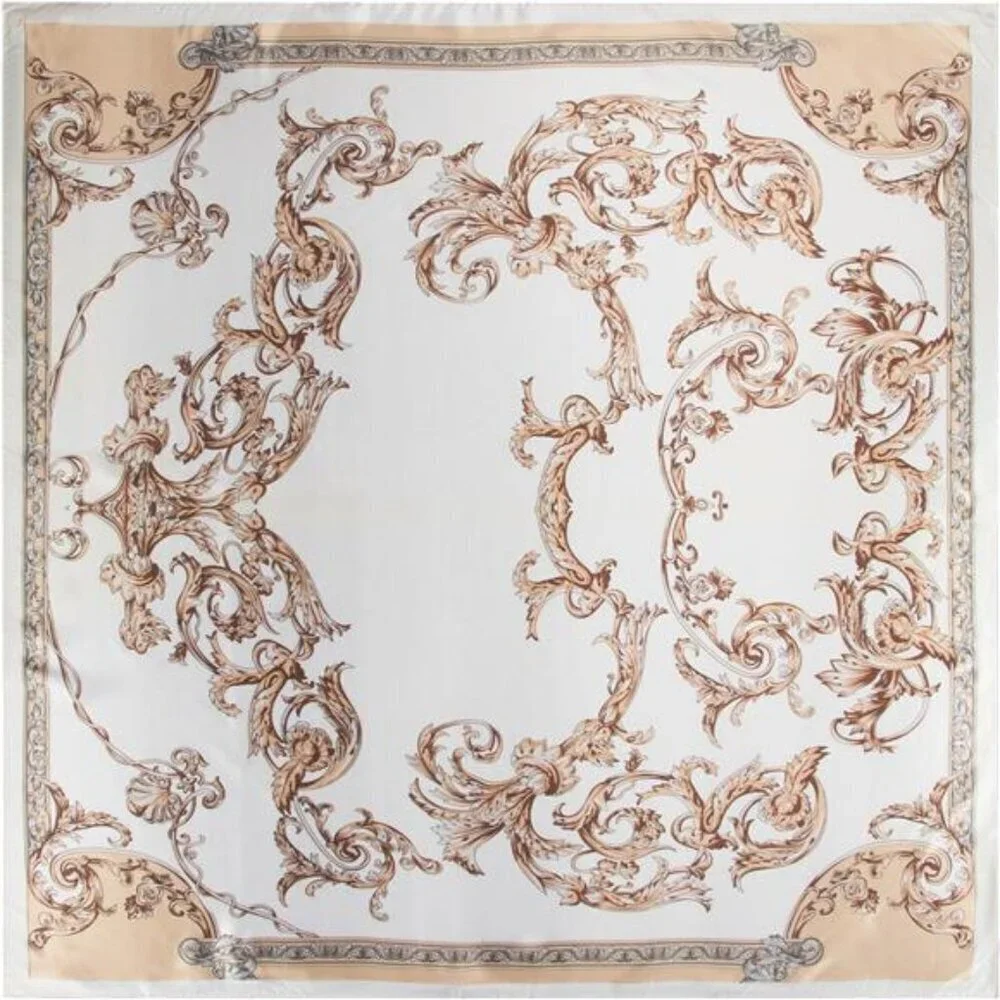Head Scarf for Women Like Silk Scarf Hair Scarf Printed Square Scarf